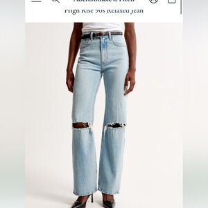 NWOT- Abercrombie & Fitch 90’s relaxed jean high rise